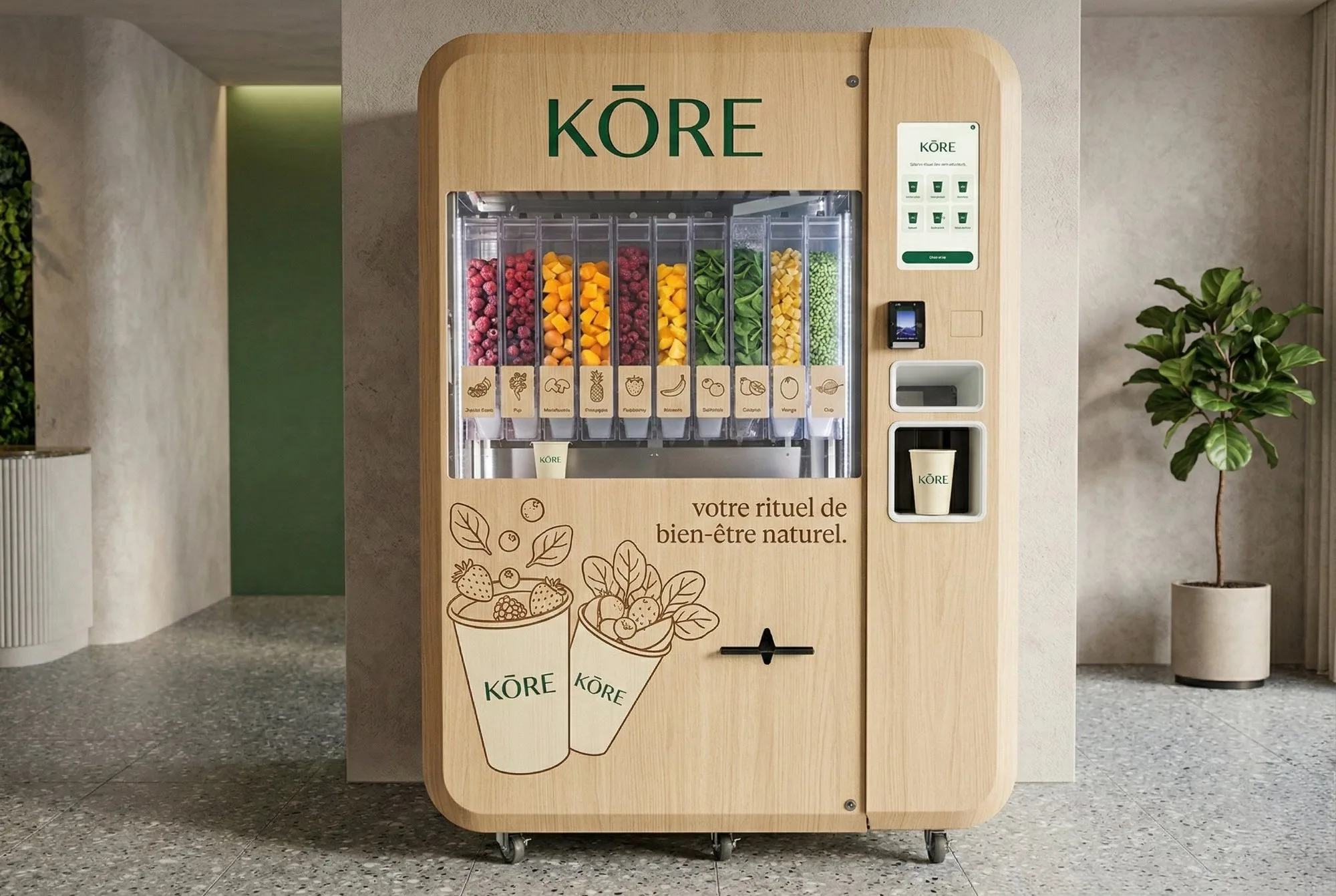 Machine à smoothies KŌRE finition bois